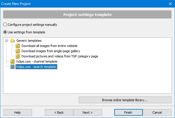 Select hclips download template