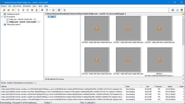 Downloading hclips.com video search results
