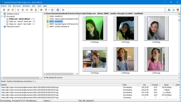 Downloading photo albums from hclips.com